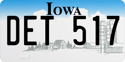 IA license plate DET517