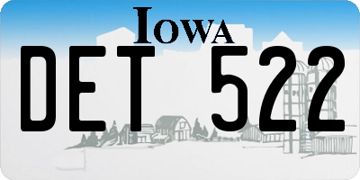 IA license plate DET522