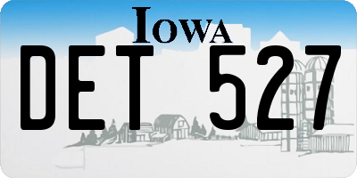 IA license plate DET527
