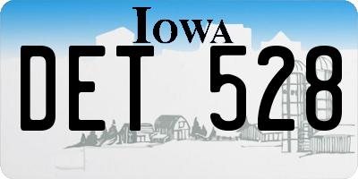 IA license plate DET528