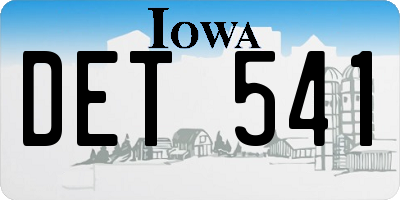 IA license plate DET541