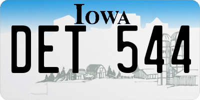 IA license plate DET544