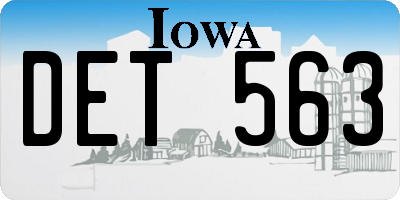 IA license plate DET563
