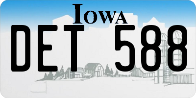 IA license plate DET588