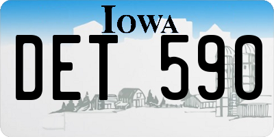 IA license plate DET590