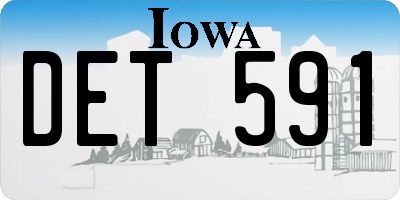 IA license plate DET591