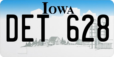 IA license plate DET628
