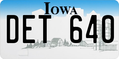 IA license plate DET640