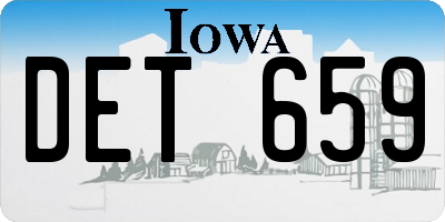 IA license plate DET659