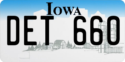 IA license plate DET660