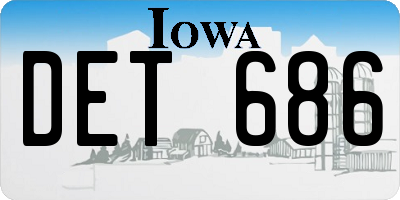 IA license plate DET686