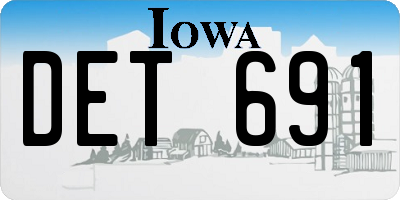 IA license plate DET691