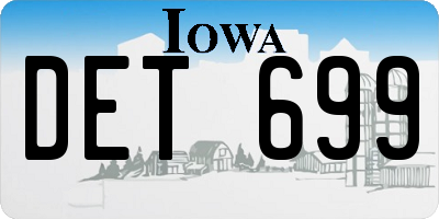 IA license plate DET699