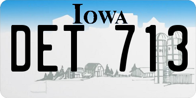 IA license plate DET713