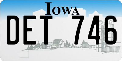 IA license plate DET746