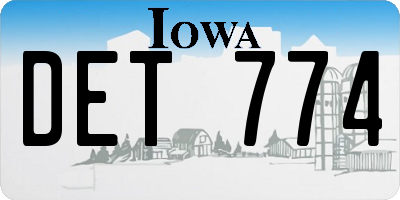 IA license plate DET774