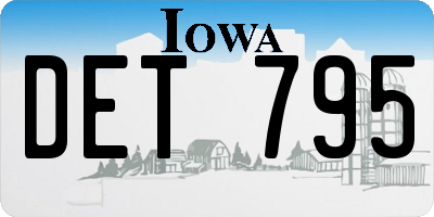 IA license plate DET795