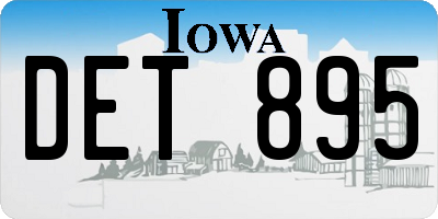 IA license plate DET895