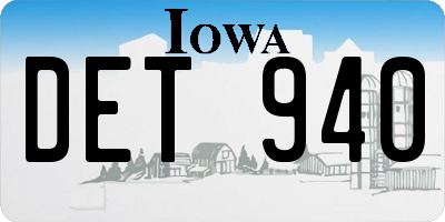 IA license plate DET940