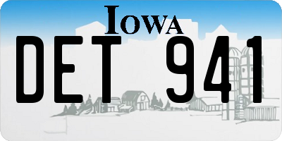 IA license plate DET941