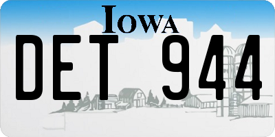 IA license plate DET944