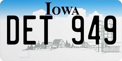 IA license plate DET949