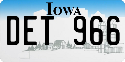 IA license plate DET966