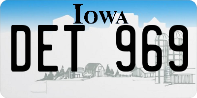 IA license plate DET969