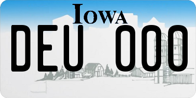 IA license plate DEU000