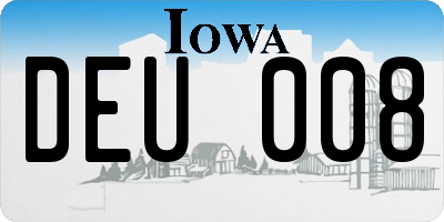 IA license plate DEU008