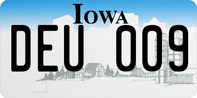 IA license plate DEU009
