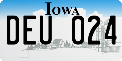 IA license plate DEU024
