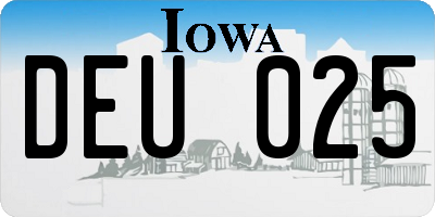 IA license plate DEU025