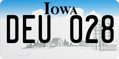 IA license plate DEU028
