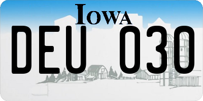 IA license plate DEU030