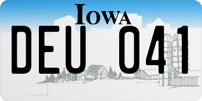 IA license plate DEU041