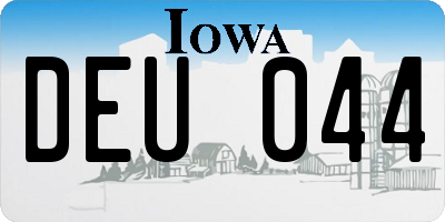 IA license plate DEU044