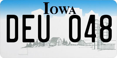 IA license plate DEU048