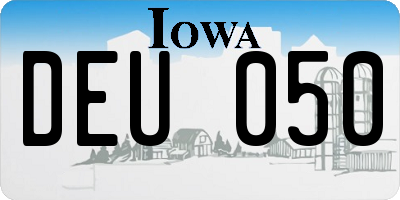 IA license plate DEU050
