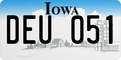IA license plate DEU051