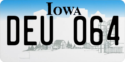 IA license plate DEU064