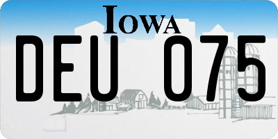 IA license plate DEU075