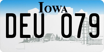 IA license plate DEU079