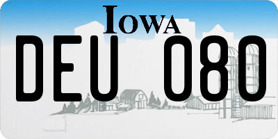 IA license plate DEU080