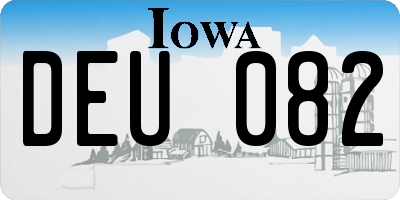 IA license plate DEU082