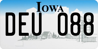 IA license plate DEU088