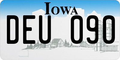 IA license plate DEU090