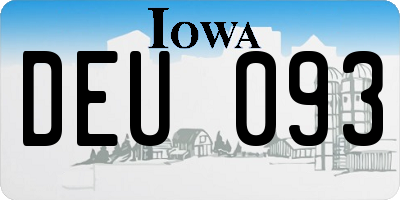 IA license plate DEU093