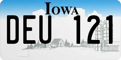 IA license plate DEU121