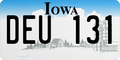 IA license plate DEU131